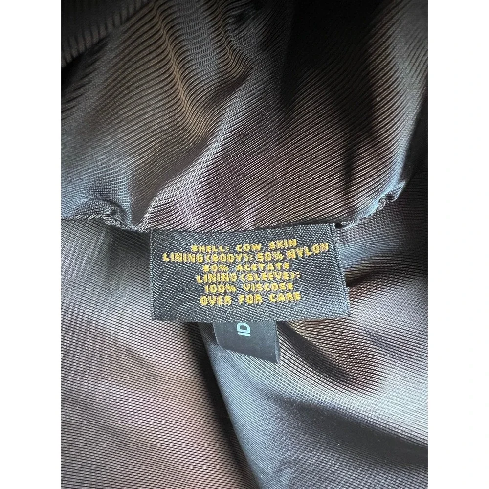 Cole Haan Country‎ Mens XL Brown Leather Jacket Full Zip Cow Skin Bomber Coat